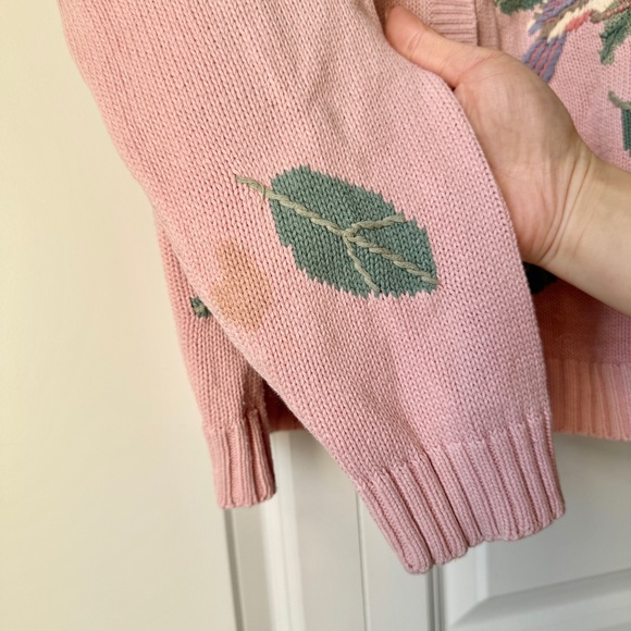 🌸 Vintage 90s Embroidered Northern Treasures Bird Cardigan 🦜🕊️ - Picture 15 of 15